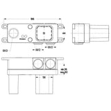 Aquarius Bathrooms Wall Mounted Basin Tap Aquarius  Ixora Wall Mounted 2 Hole Basin Mixer Tap in 316 Stainless Steel
