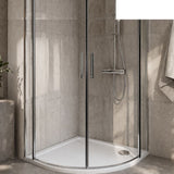 Aquarius Urbano Quadrant 45mm Stone Resin Shower Tray in White