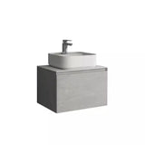 Aquarius Wall Mounted Unit Slate / Solid White Aquarius JF-Series 600mm Single Drawer Vanity Unit with Countertop