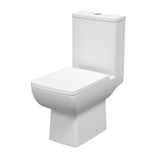 Aquarius Bathrooms Close Coupled Toilet Aquarius Paragon Rimless Close Coupled Square Open Back Toilet with Soft Close Quick Release Seat