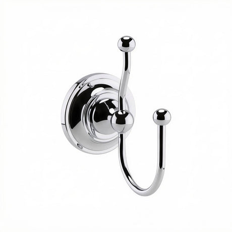 Aquarius Bathrooms Robe Hook Aquarius Blenheim Traditional Double Robe Hook in Chrome