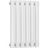 Aquarius Bathrooms Column Radiator 600 x360mm Aquarius Athens Single Horizontal Column Radiator in White