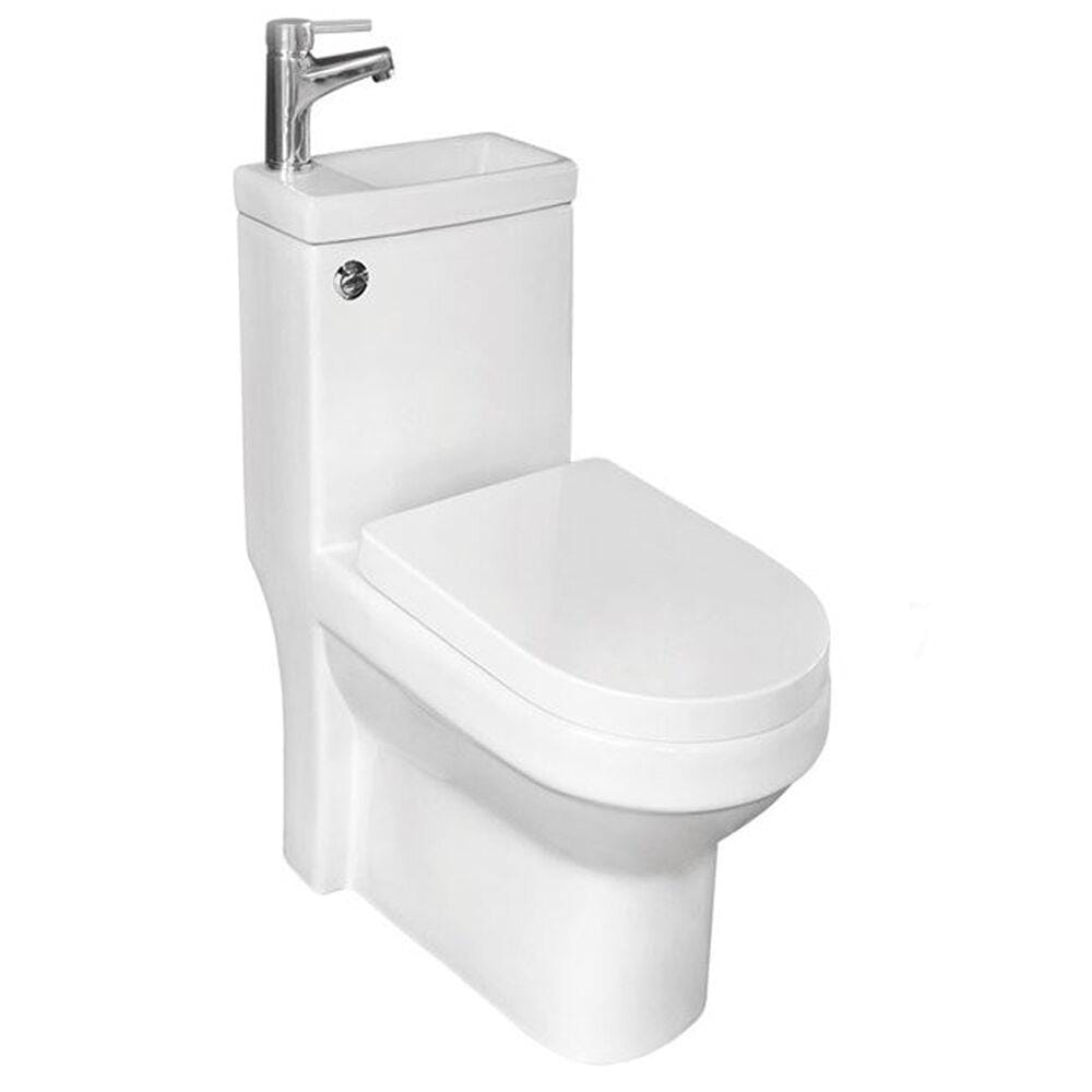 Aquarius Bathrooms Close Coupled Toilet Aquarius Urbano All-in-One Toilet and Basin Unit for Understairs and Cloakrooms