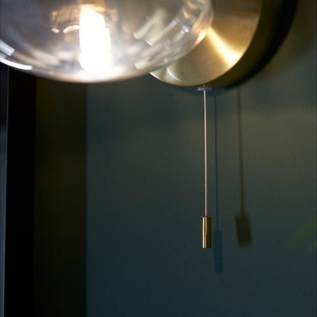 Aquarius Lumen Angel Single Wall Light in Brushed Brass