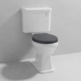 Aquarius Bathrooms Close Coupled Toilet Black Wooden Aquarius Harewood Traditional Close Coupled Toilet with Soft Close Seat