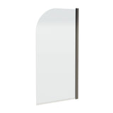 Aquarius Bathrooms Bath Screen Aquarius LevAqua Curved 6mm Hinged Bath Screen 1400 x 800mm