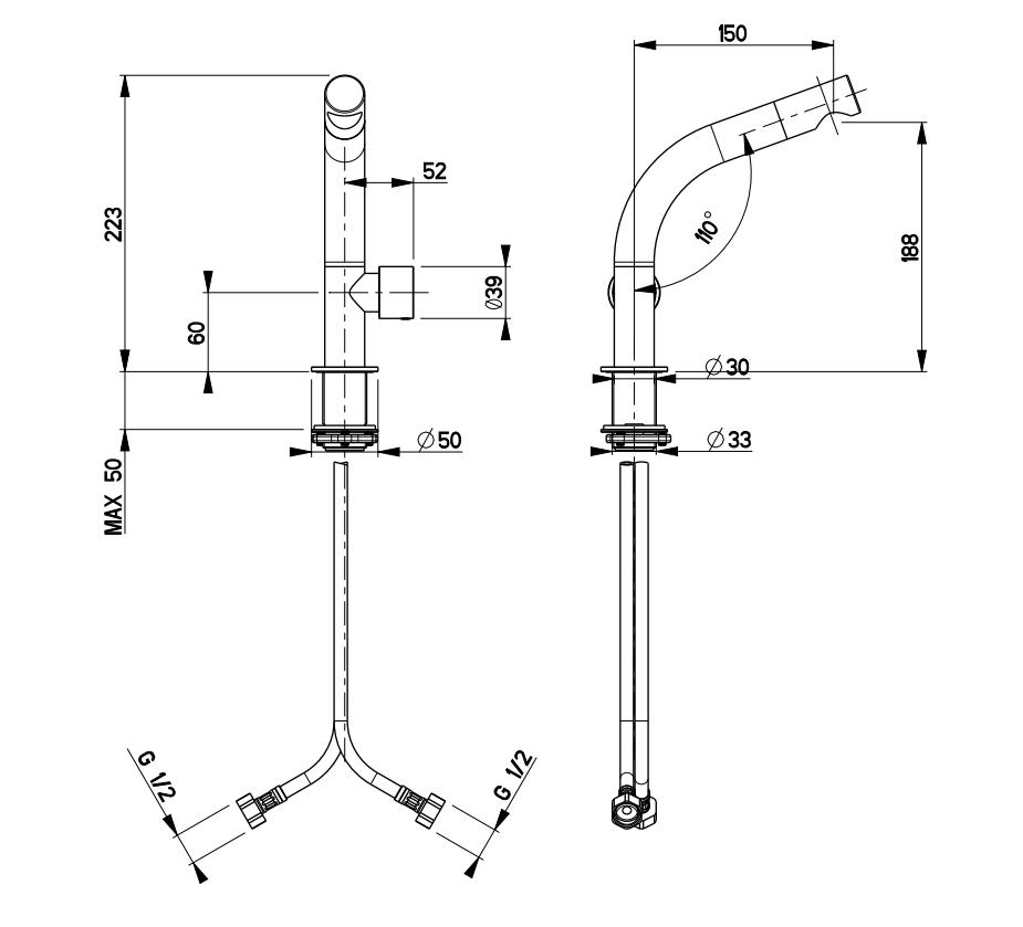 Aquarius Bathrooms Mono Basin Tap Aquarius Ixora Mono Basin Mixer Tap in 316 Stainless Steel