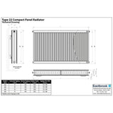 Aquarius Bathrooms Bathroom Heating Aquarius Type 22 Compact Panel Radiator in Gloss White