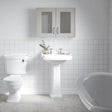 Aquarius Bathrooms Pedestal Basin Aquarius Ashford 590mm Traditional 2 Tap Hole Basin with Full Pedestal