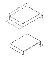 Aquarius Console Unit Aquarius Marblesque Console Shelf Grey Marble Effect