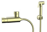 Aquarius FT Shattaf Douche Kit with Thermostatic Mini Valve Brushed Brass AQFT82BB