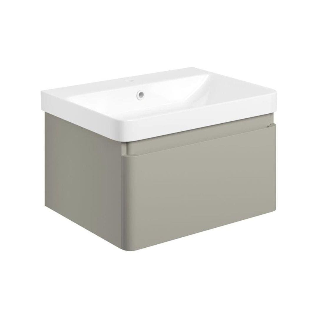 Aquarius Vanity Unit Aquarius Sophie 605mm Wall Hung Vanity Unit, Close Coupled Toilet, Tap and Fittings Bundle