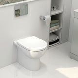 Aquarius Bathrooms Back To Wall Toilet Aquarius Ricardo Rimless Back to Wall Pan and Soft Close Seat AQRC10176BTWPS