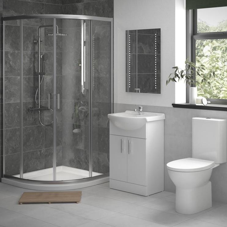 Aquarius Bathrooms Complete Bathroom Suite Aquarius Urbano Complete Vanity Shower Suite (with 900mm Quadrant Enclosure)