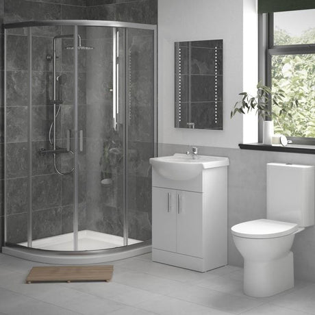 Aquarius Bathrooms Complete Bathroom Suite Aquarius Urbano Complete Vanity Shower Suite (with 900mm Quadrant Enclosure)
