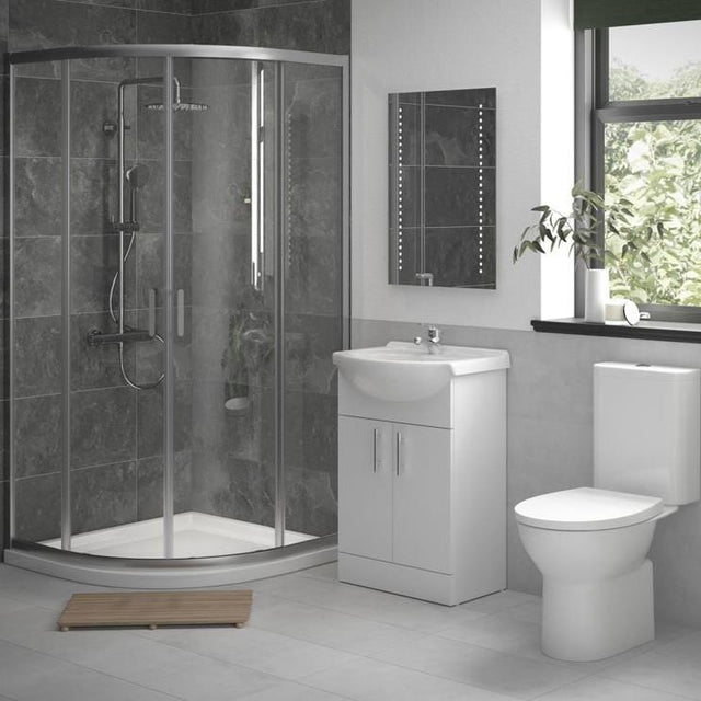 Aquarius Bathrooms Complete Bathroom Suite Aquarius Urbano Complete Vanity Shower Suite (with 900mm Quadrant Enclosure)