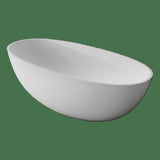Aquarius Bathrooms Freestanding Bath Aquarius Iseo Freestanding Stone Bath in Gloss White 1600mm