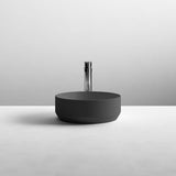 Aquarius Bathrooms Countertop Basin Matt Black Aquarius Sirona Round Matt Countertop Basin 350mm