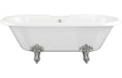 Aquarius Bathrooms Freestanding Bath Aquarius Timeless Luxury Freestanding Double Ended 2TH Bath With Chrome Feet 1690mm