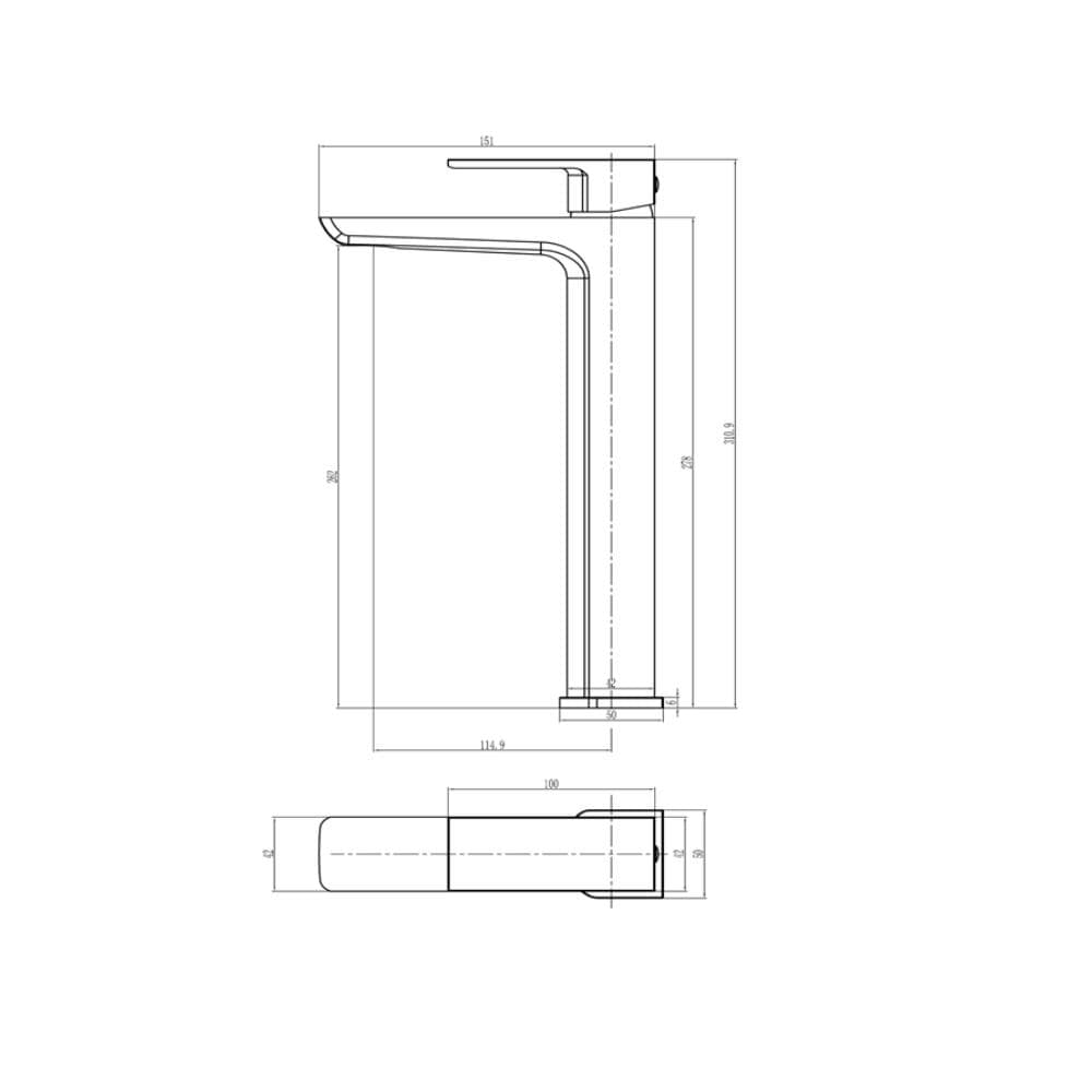 Aquarius Bathrooms Tall Basin Tap Aquarius Hydro Tall Mono Basin Mixer Tap