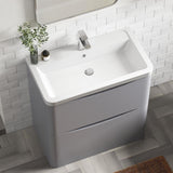 Aquarius Bathrooms Floor Standing Vanity Unit Aquarius Seren 800mm Floor Standing Two Drawer Vanity Unit with Basin