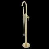 Aquarius Curve Floorstanding Bath Shower Mixer Brushed Brass AQ791003