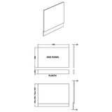 Aquarius Bathrooms Bath Panel Aquarius Halite Waterproof End Bath Panel in White Gloss