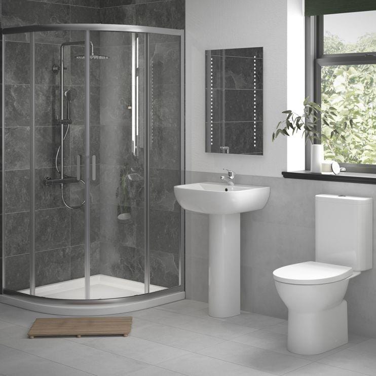 Aquarius Bathrooms Complete Bathroom Suite Aquarius Urbano Complete Shower Suite (with 900mm Quadrant Enclosure)