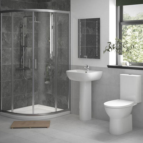 Aquarius Bathrooms Complete Bathroom Suite Aquarius Urbano Complete Shower Suite (with 900mm Quadrant Enclosure)