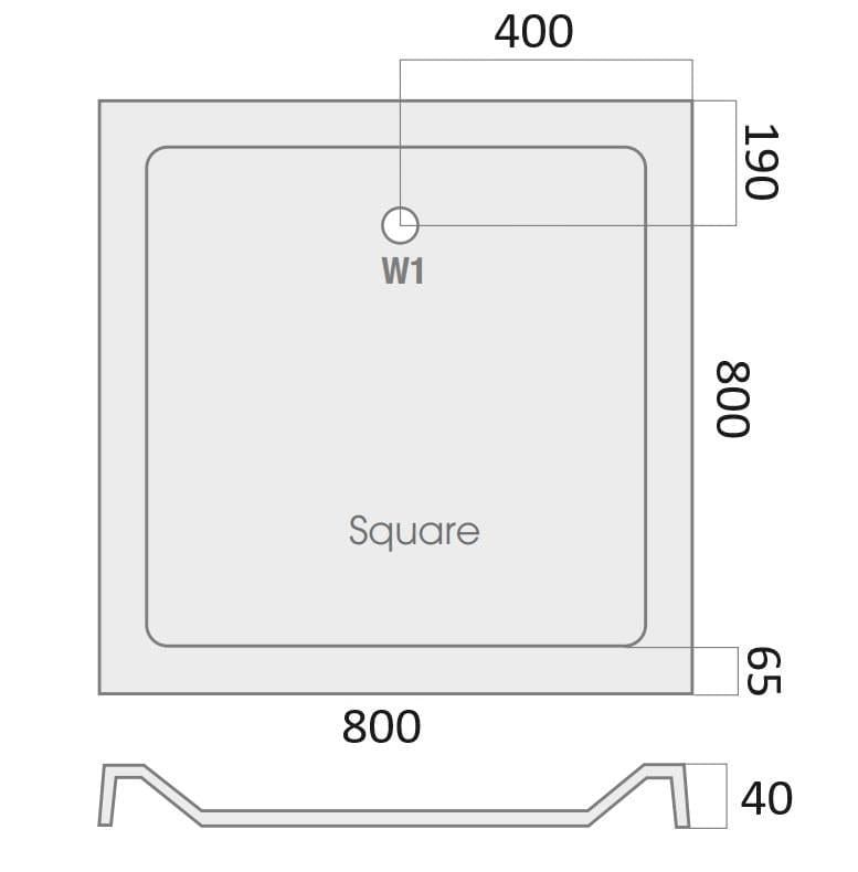 Aquarius Bathrooms Shower Tray Aquarius Vital Stone Resin Square Shower Tray
