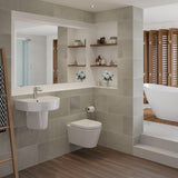 Aquarius Bathrooms Wall Hung Toilet Aquarius Emma Rimless Wall Hung WC with Soft Close Seat