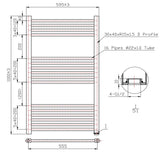 Aquarius Bathrooms Ladder Rail Aquarius Noir High Output Ladder Towel Rail Matt Black