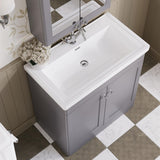 Aquarius Bathrooms Floor Standing Vanity Unit Aquarius Leighton 800mm Floor Standing Two Door Vanity Unit with Basin