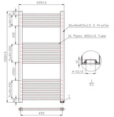 Aquarius Bathrooms Ladder Rail Aquarius Noir High Output Ladder Towel Rail Matt Black