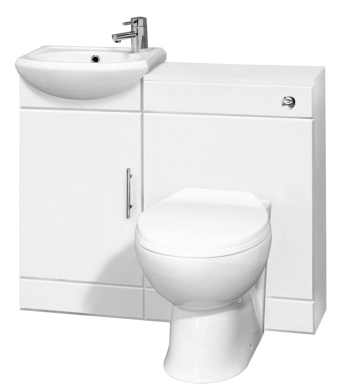 Aquarius Cloakroom Vanity Unit Aquarius Canberra 900mm Compact Cloakroom Vanity Unit with 1 Tap Hole Basin and Back to Wall WC Unit Combination