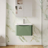 Aquarius Bathrooms Wall Mounted Vanity Unit Aquarius Seren 600mm Wall Mounted One Drawer Vanity Unit with Basin