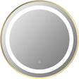 Aquarius Bathrooms Illuminated Mirror Brushed Brass Aquarius Cirq 600mm Round Front LED Mirror