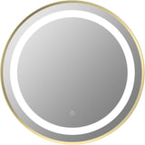 Aquarius Bathrooms Illuminated Mirror Brushed Brass Aquarius Cirq 600mm Round Front LED Mirror