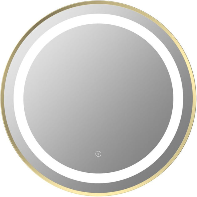 Aquarius Bathrooms Illuminated Mirror Brushed Brass Aquarius Cirq 600mm Round Front LED Mirror