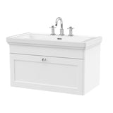 Aquarius Bathrooms Wall Mounted Vanity Unit Aquarius Leighton 800mm Wall Mounted One Drawer Vanity Unit with Basin