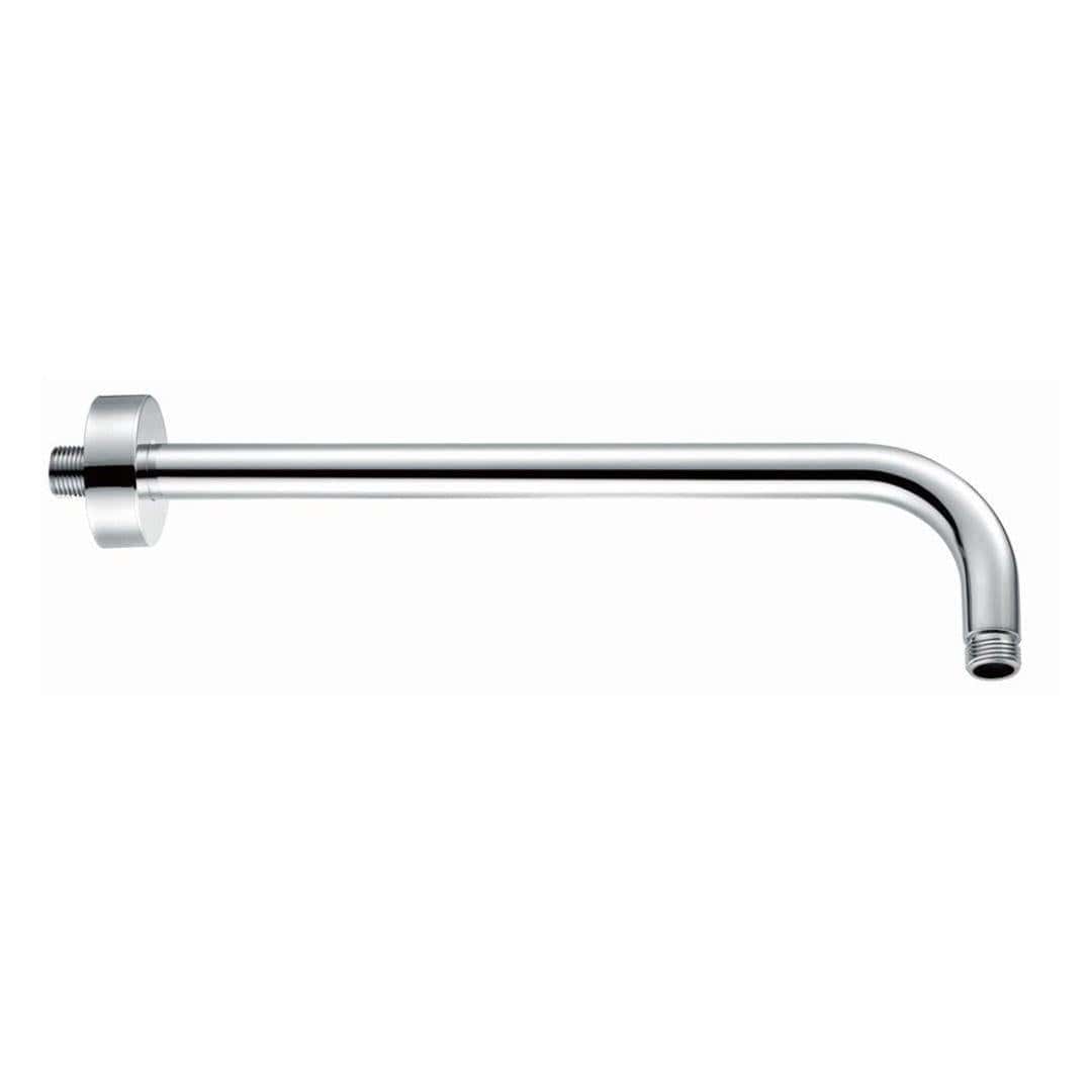 Aquarius Bathrooms Fixed Shower Arm Chrome Aquarius RainLux Round Wall Shower Arm
