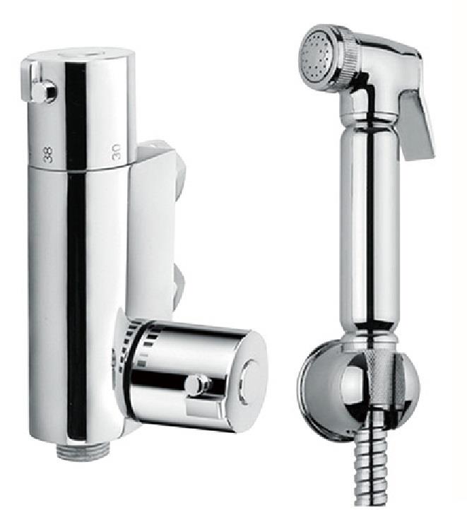 Aquarius FT Shattaf Douche Kit with Thermostatic Mini Valve Chrome AQFT82CR