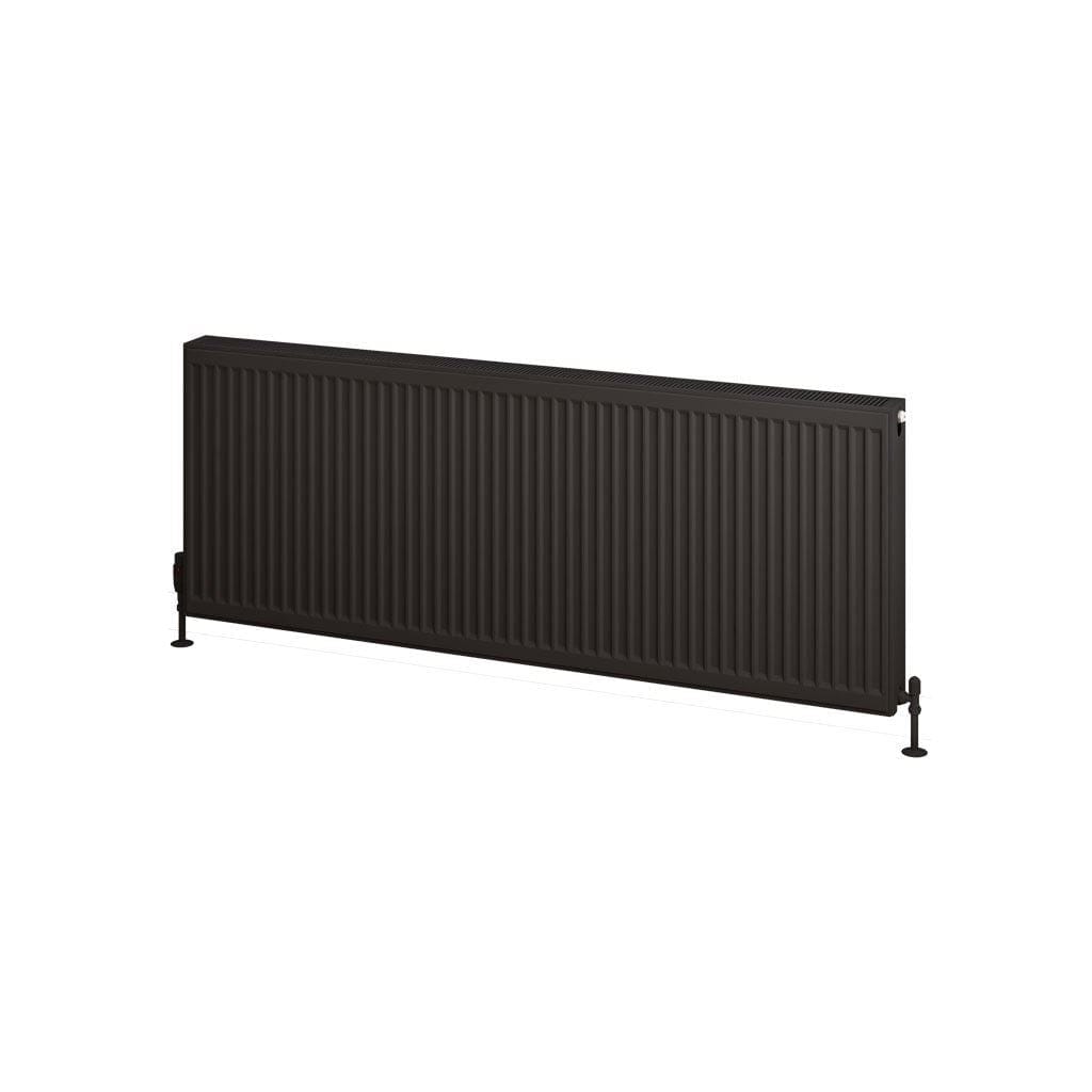 Aquarius Bathrooms Bathroom Heating Aquarius Type 22 Compact Panel Radiator in Matt Black