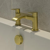 Aquarius Bathrooms Bath Mixer Brushed Brass Aquarius Arc Bath Filler Mixer Tap