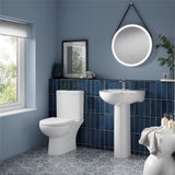 Aquarius Bathrooms Pedestal Basin Aquarius Cove/Essence 550mm 1 Tap Hole Basin with Full Pedestal