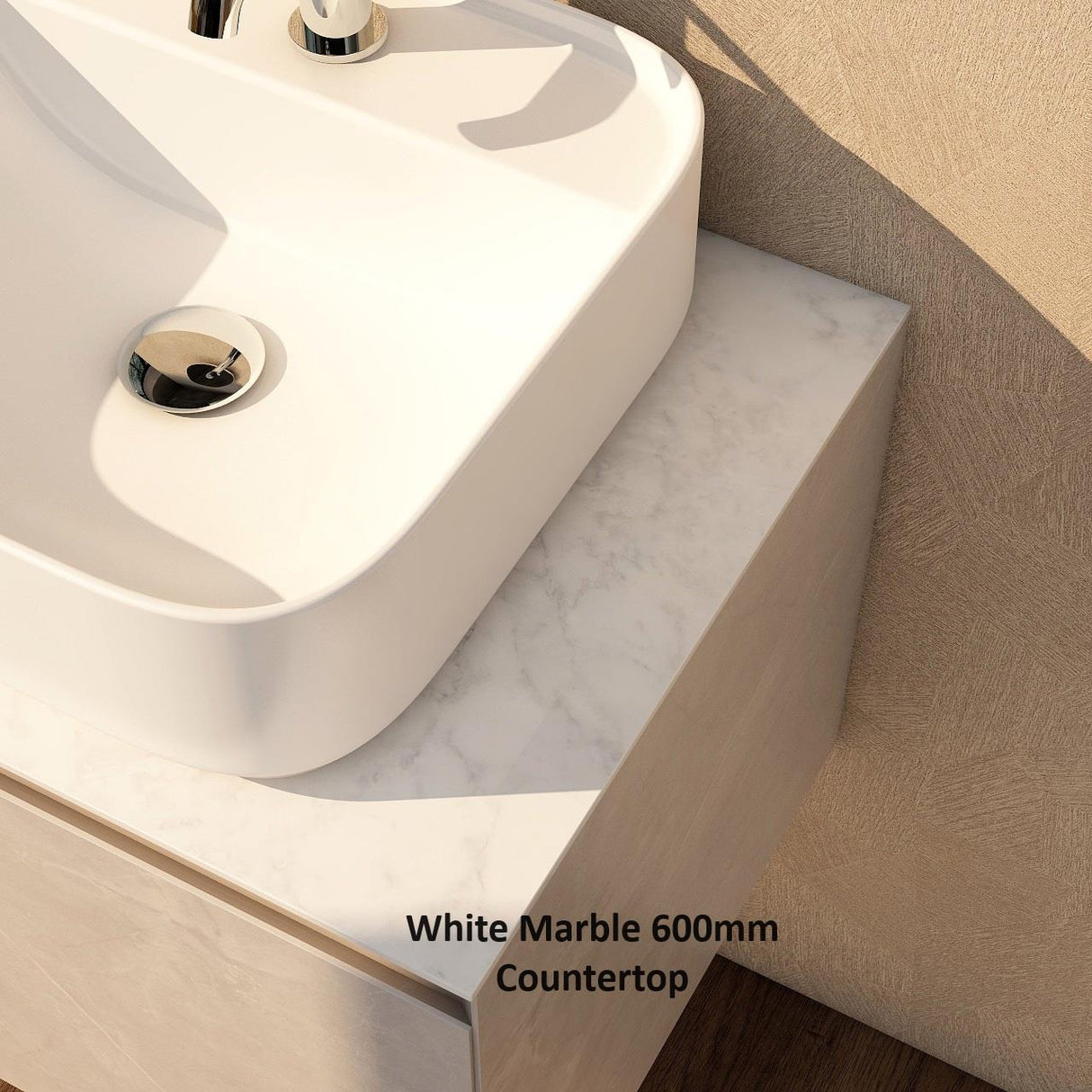Aquarius KF-Series One Drawer 800mm Vanity Unit with Countertop