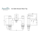 Aquarius Bathrooms Bath Shower Mixer Aquarius Arc Bath Shower Mixer Tap with Shower Kit