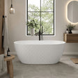 Aquarius Bathrooms Modern Freestanding Bath 1490mm Aquarius Halcyon Textured Oval Freestanding Bath