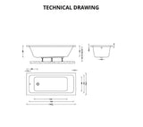 Aquarius Bathrooms Single Ended Bath Aquarius Aaron Single Ended Reinforced Bath