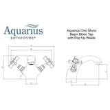 Aquarius Bathrooms Mono Basin Tap Aquarius Chic Basin Mixer Tap with Pop-Up Waste